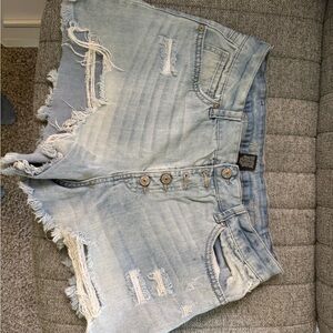 Rewash Blue Jean Shorts Distressed High-Waisted